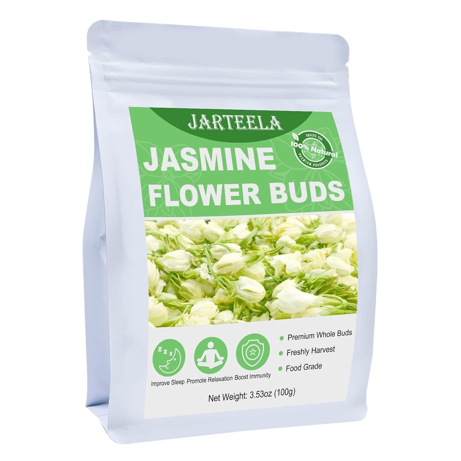 Natural Whole Dried Jasmine Flowers 100g – Edible & Versatile for Tea and Crafts