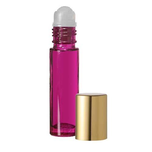 Roll on Essential Oil Bottles 10ml Silver/Gold Cap Glass Perfume 1/3 oz.