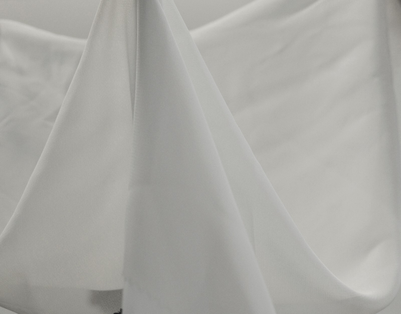 White & Ivory IFR Sheer Chiffon Fabric | 58″ Wide x 70 Yard Bolt | UPS Ground |