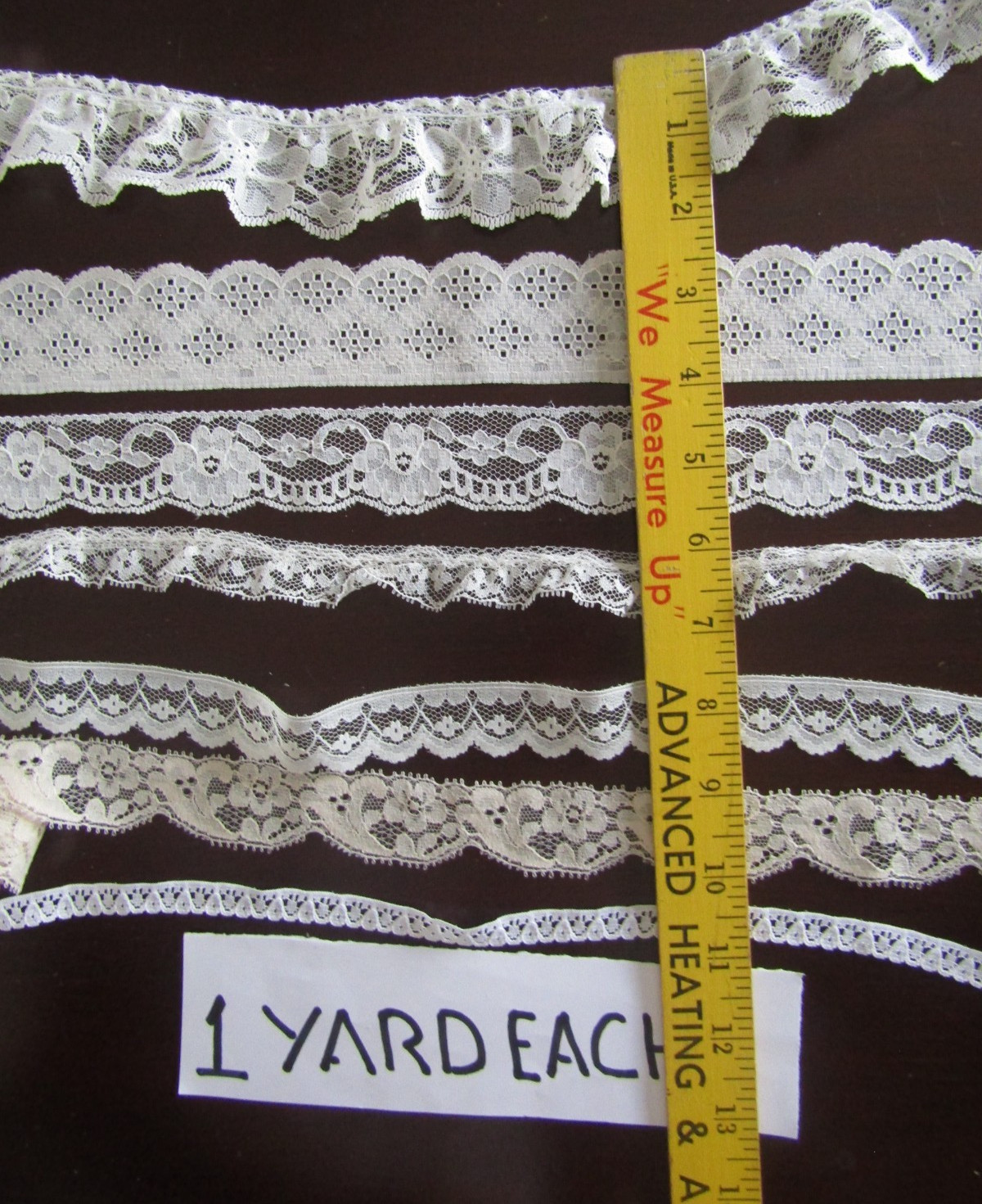 Lot 27 Yds White & Ivory Lace/Trims Remnants Sew- J.Journal Doll Crafts New
