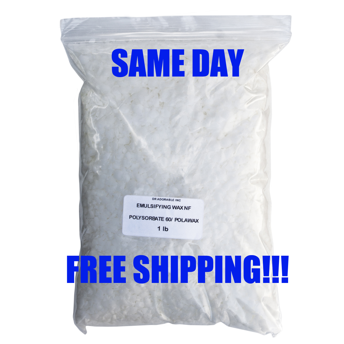 PURE EMULSIFYING​ WAX NF / POLYSORBAT​E 60 2 OZ 4 OZ 8 OZ 12 OZ 16 OZ-TO 8 LB