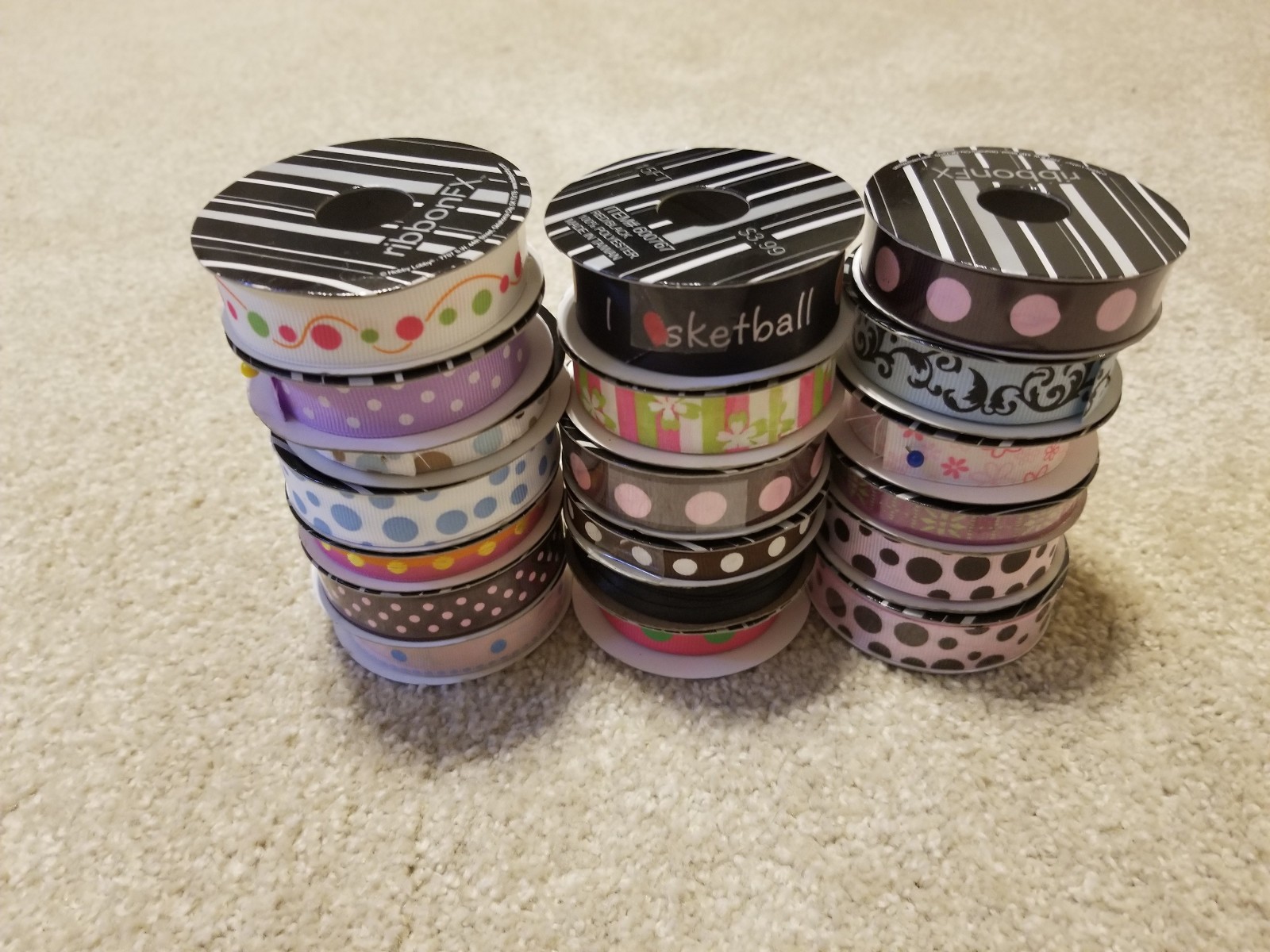 70+ Roll Ribbon Lot Assorted Sizes & Patterns Wreath Making Craft Supplies