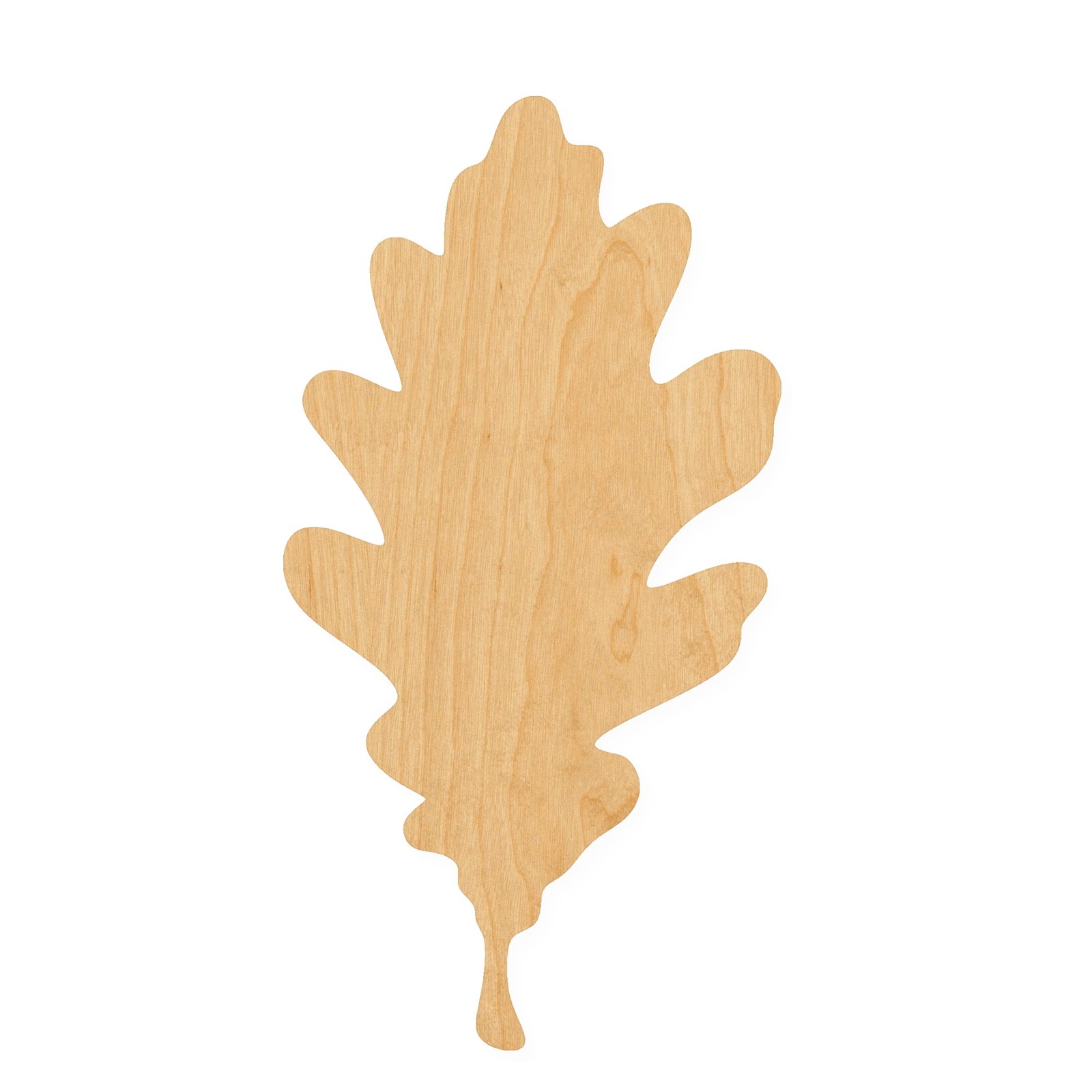 Oak Leaf 3 Wood Cutout for Crafts, Unfinished Baltic Birch Craft Shape