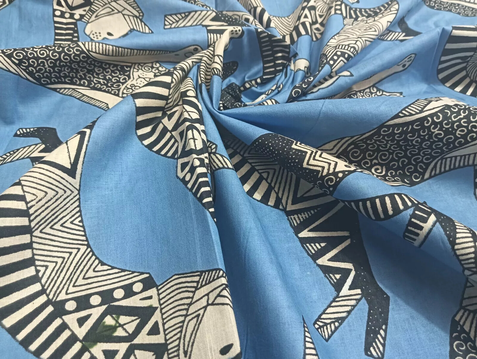 25 Yard Indian Cotton Handmade Print Fabric Sanganeri Hand Block Printed Fabric