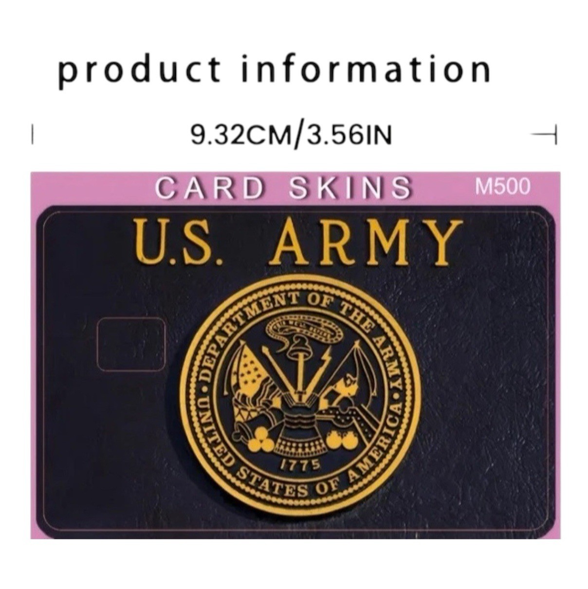 UNITED STATES US ARMY GOLD BLACK CREDIT DEBIT CARD SKIN STICKER 1PC