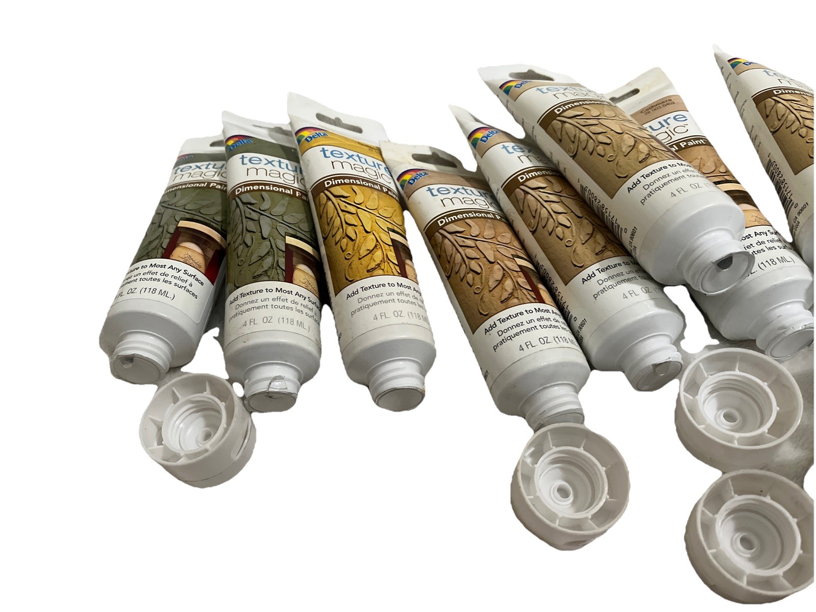 Delta Texture Magic Dimensional Paint 4 Fl Oz Tubes Earth Tones (11) Tubes Incl