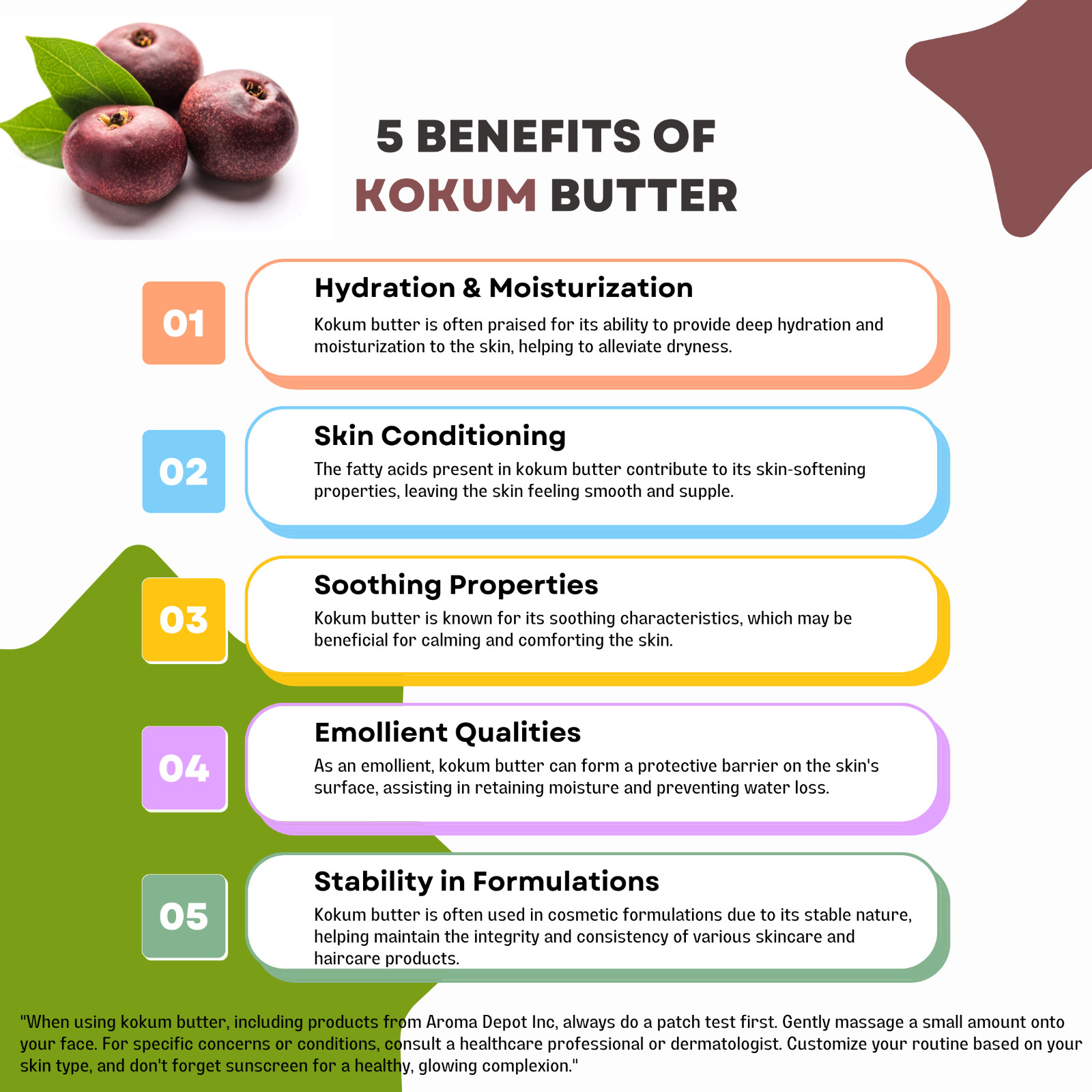 Raw Kokum Butter 2 lb 100% Pure Natural Cold Pressed Skin Care Moisturizer POUCH