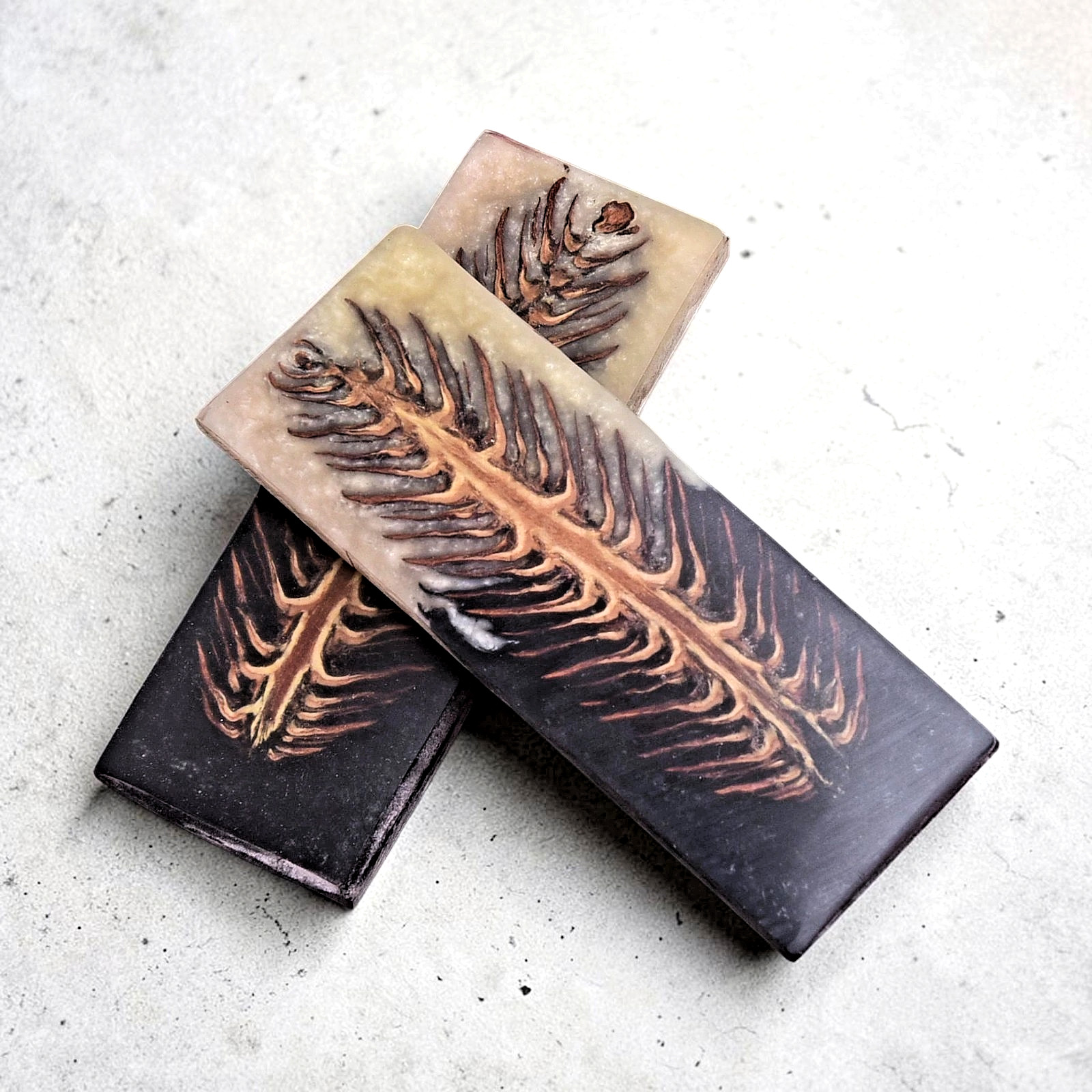 Custom Made Stabilized Pine Cones Resin Pair Scales Knife Making Handle HH-226