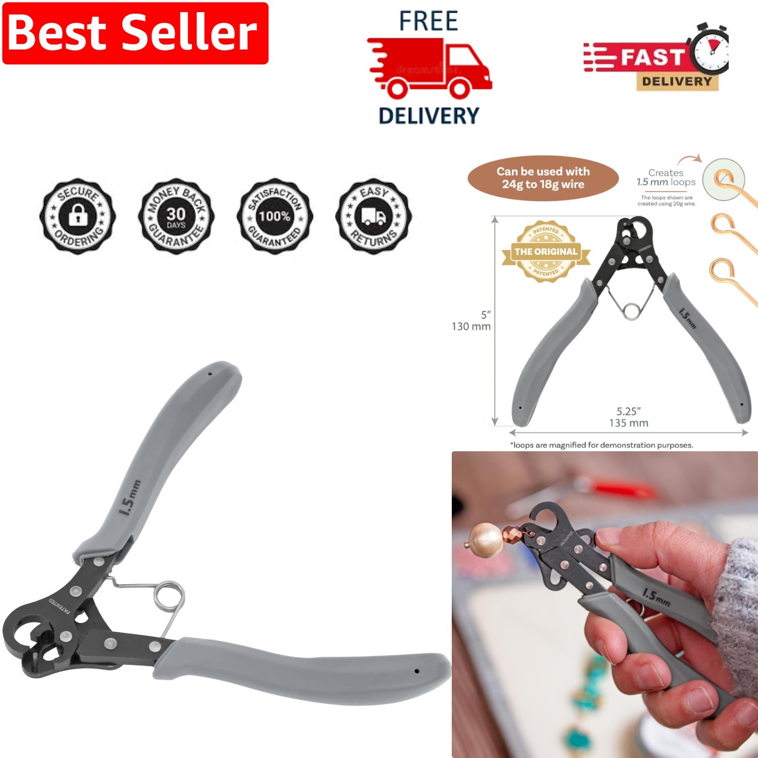 One Step Looper – Create and Trim Consistent 1.5 mm Loops for Jewelry Making,…