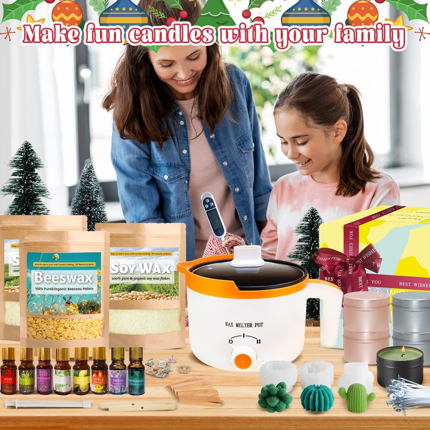Complete Soy and Beeswax Candle Making Kit for Adults with Wax Melter | Wax M…