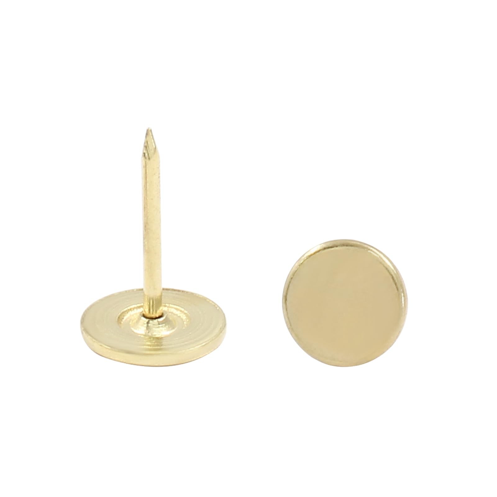 100 PCS 11mm x 17mm Gold Flat Head Thumb Tacks, Upholstery Tacks Pushpin for …