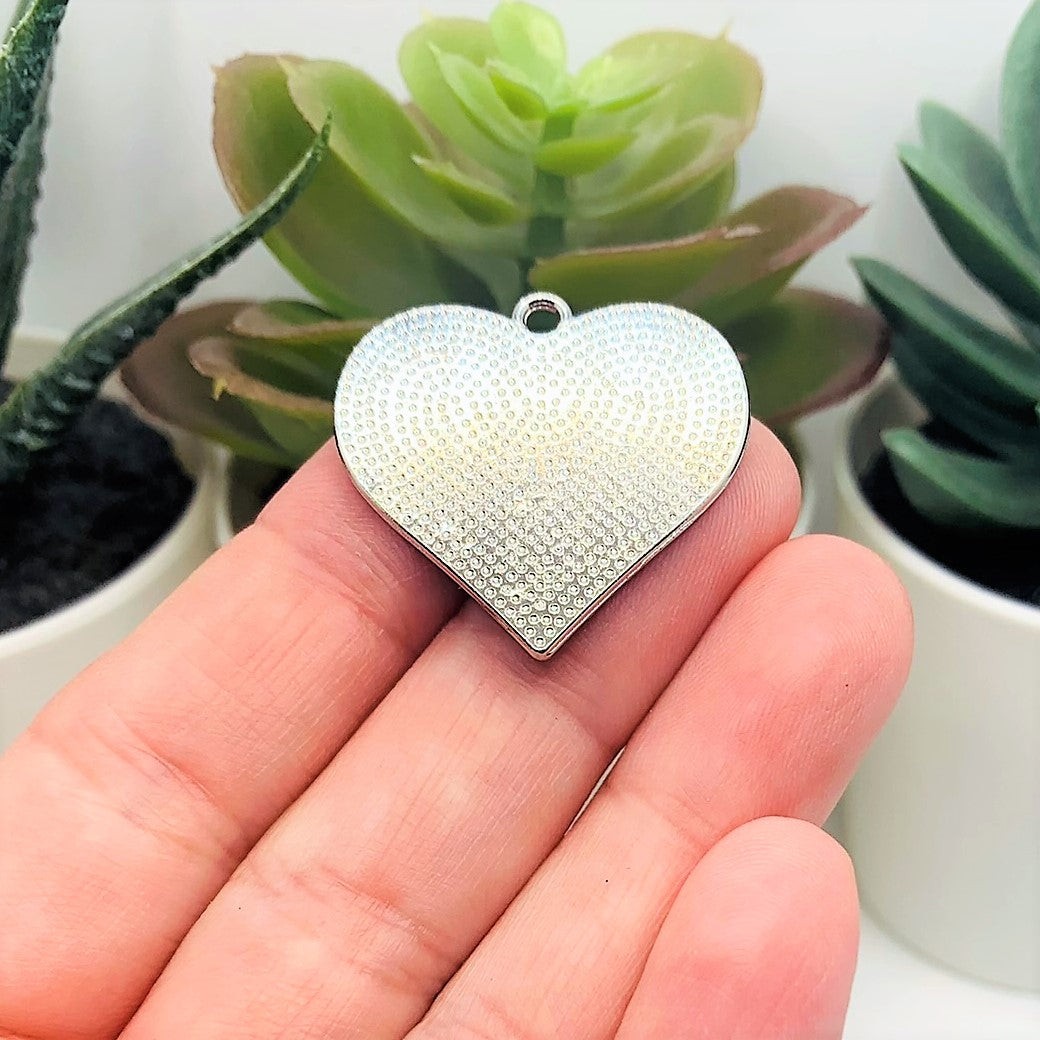 Rainbow Heart, LGBTQ, Charms, 29x28mm – US Seller