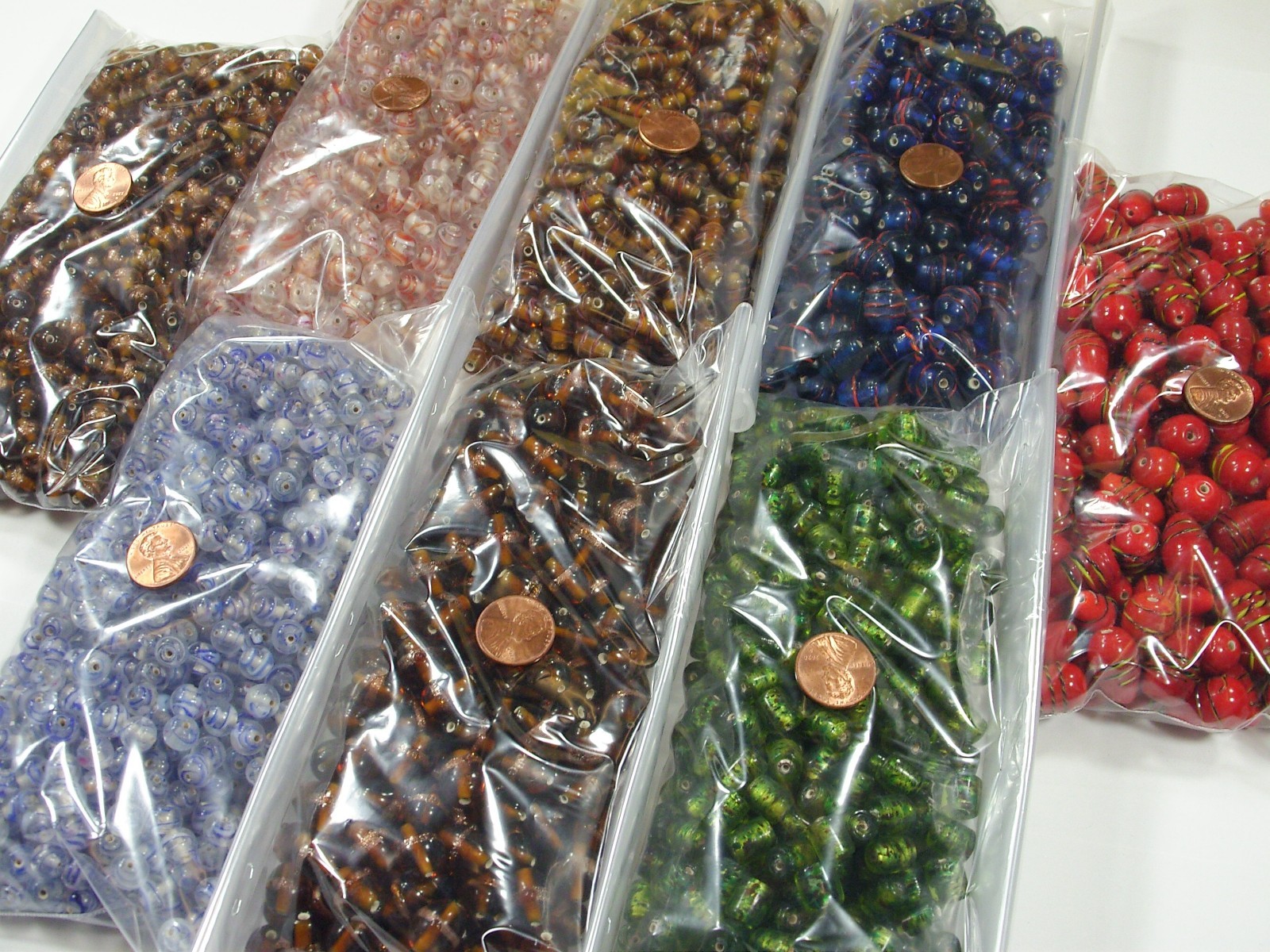 8 Pounds Assorted India Handmade Fancy Glass Beads Wholesale Bulk Lot (PK-1) ⭐