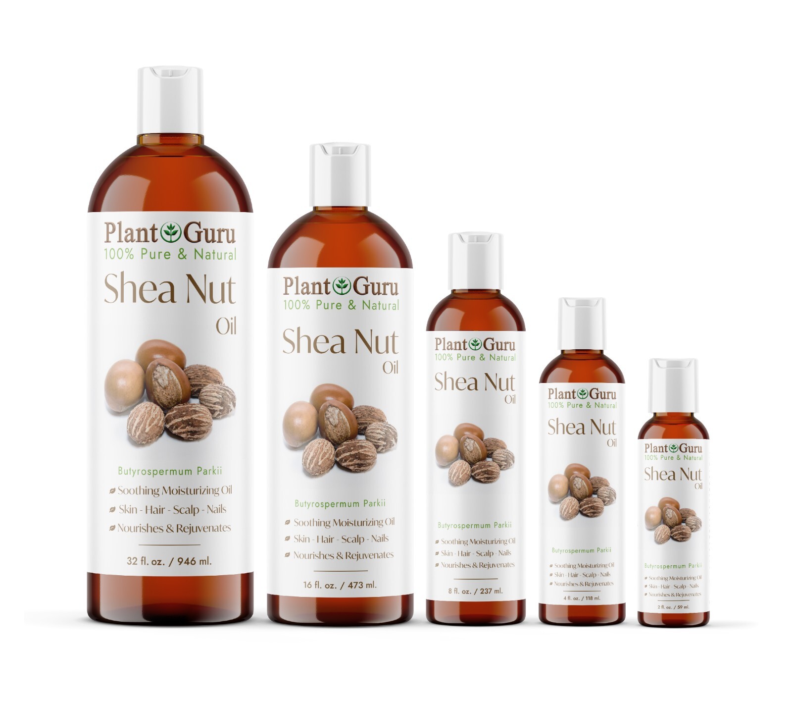 Raw African Shea Butter Oil 100% Pure Unrefined Natural 2 oz. to Gallon