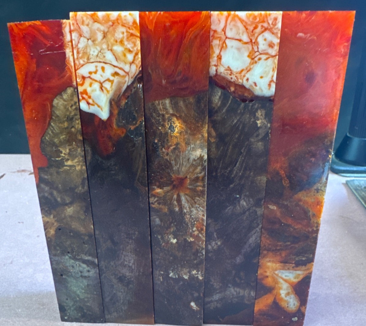 STABILIZED HYBRID MANGO BURL, PENBLANKS TOOL HANDLES MB146