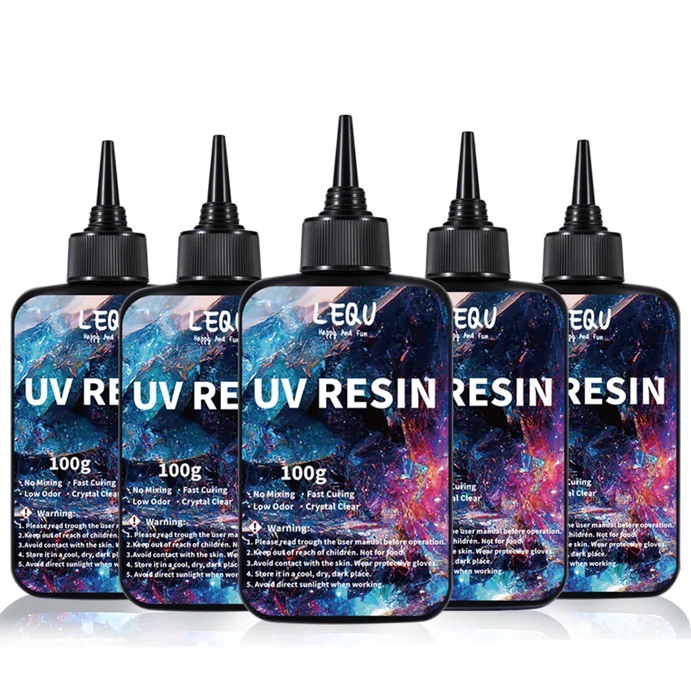 100g UV Resin Clear,Hard,Upgraded Crystal Clear Epoxy Resin Up Premixed UV Cure