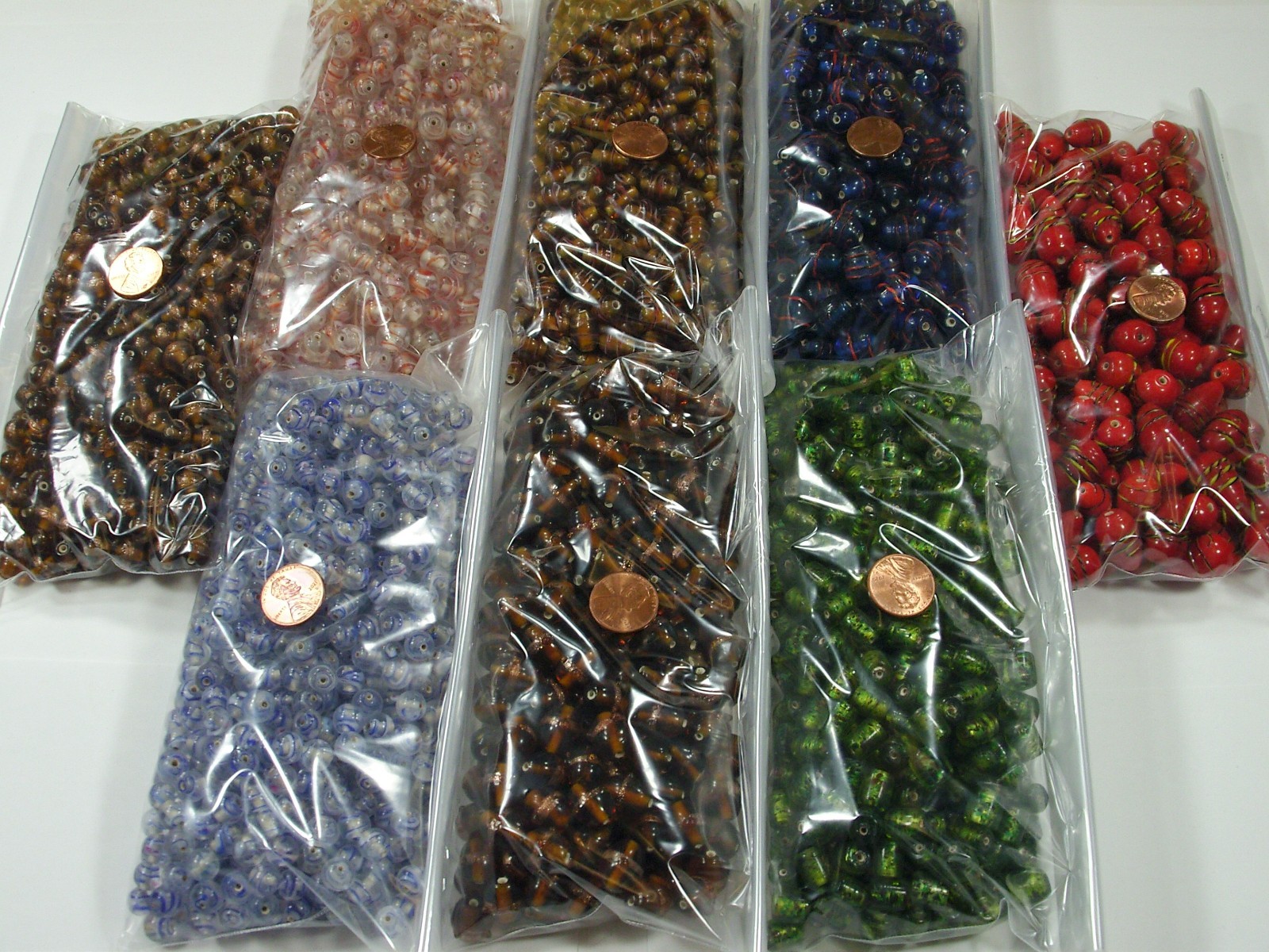 8 Pounds Assorted India Handmade Fancy Glass Beads Wholesale Bulk Lot (PK-1) ⭐