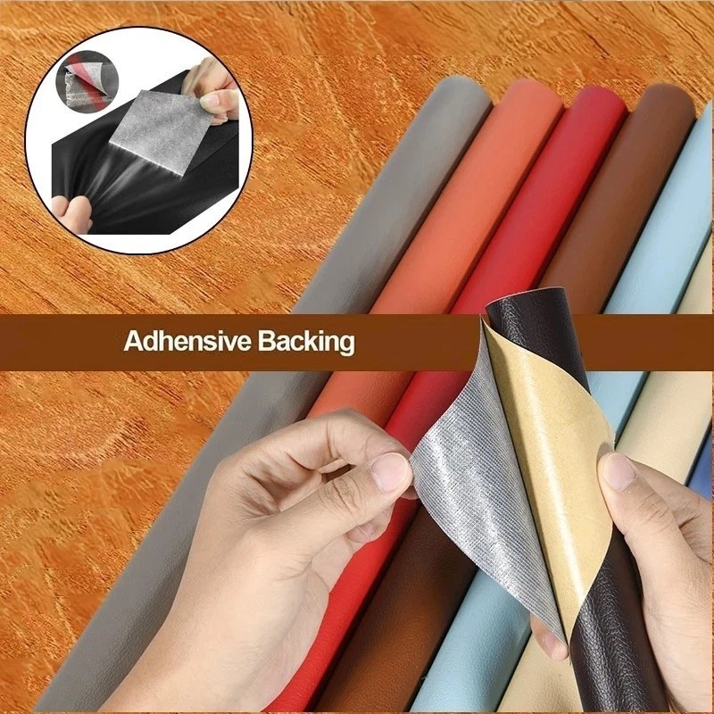 Self Adhesive Vinyl Faux Leather Fabric Repair Patch Kit for Car seat Sofas