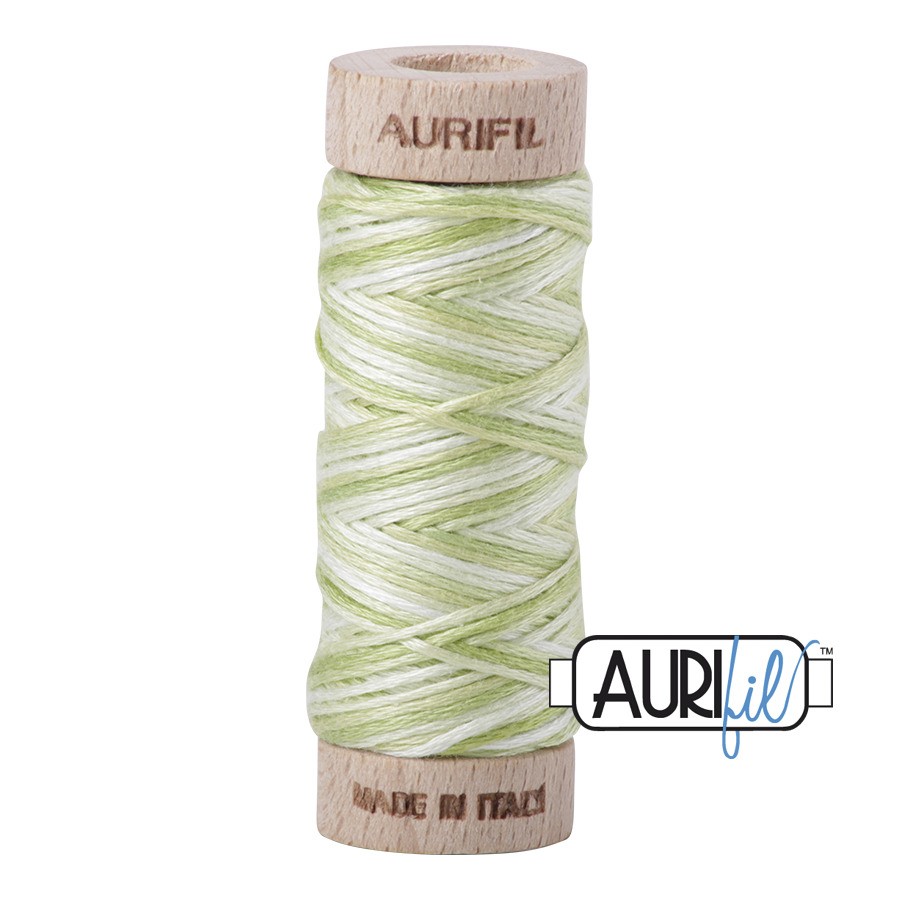 Spring Green – Variegated 3320 | Aurifloss Small Spool 18M / 18Y | Aurifil