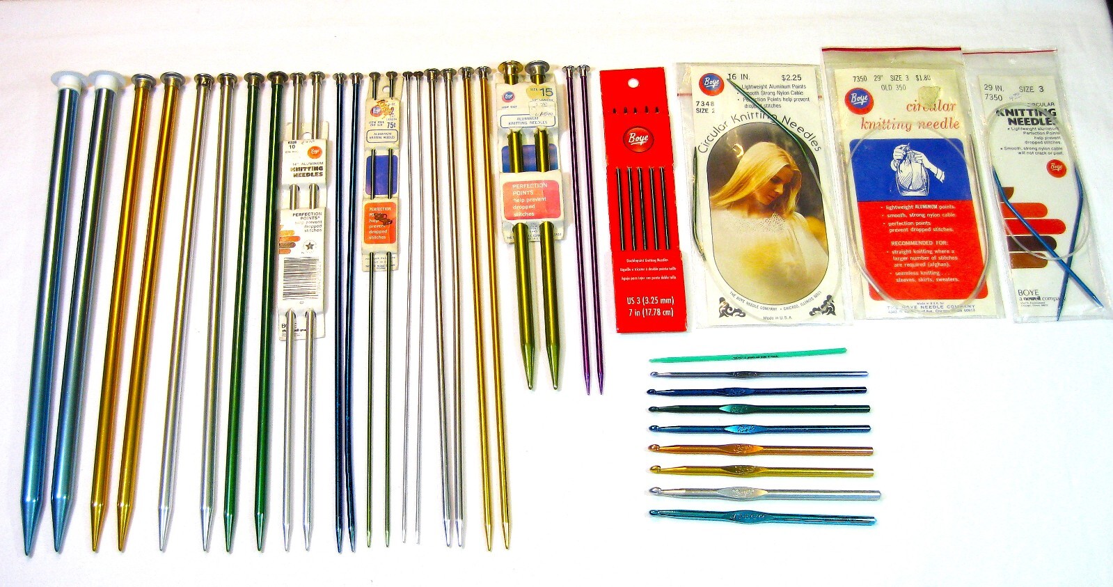 Boye Aluminum Knitting Needles Crochet Hook USA Sold Separately U PICK Sz varies