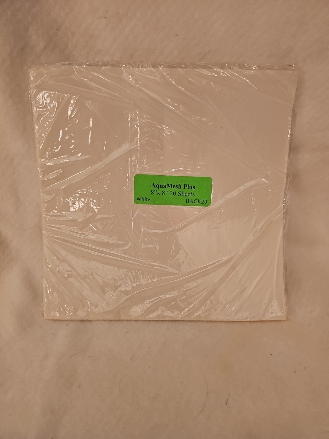 Aqua Mesh Plus Stabilizer 8″ X 8″ 20 Sheets White