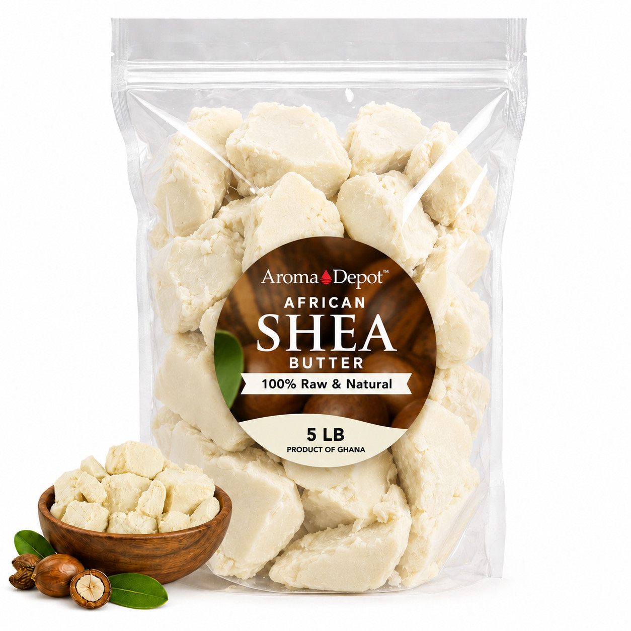 5 lbs. Raw African Shea Butter Ivory From GHANA Natural Organic Unrefined Pure