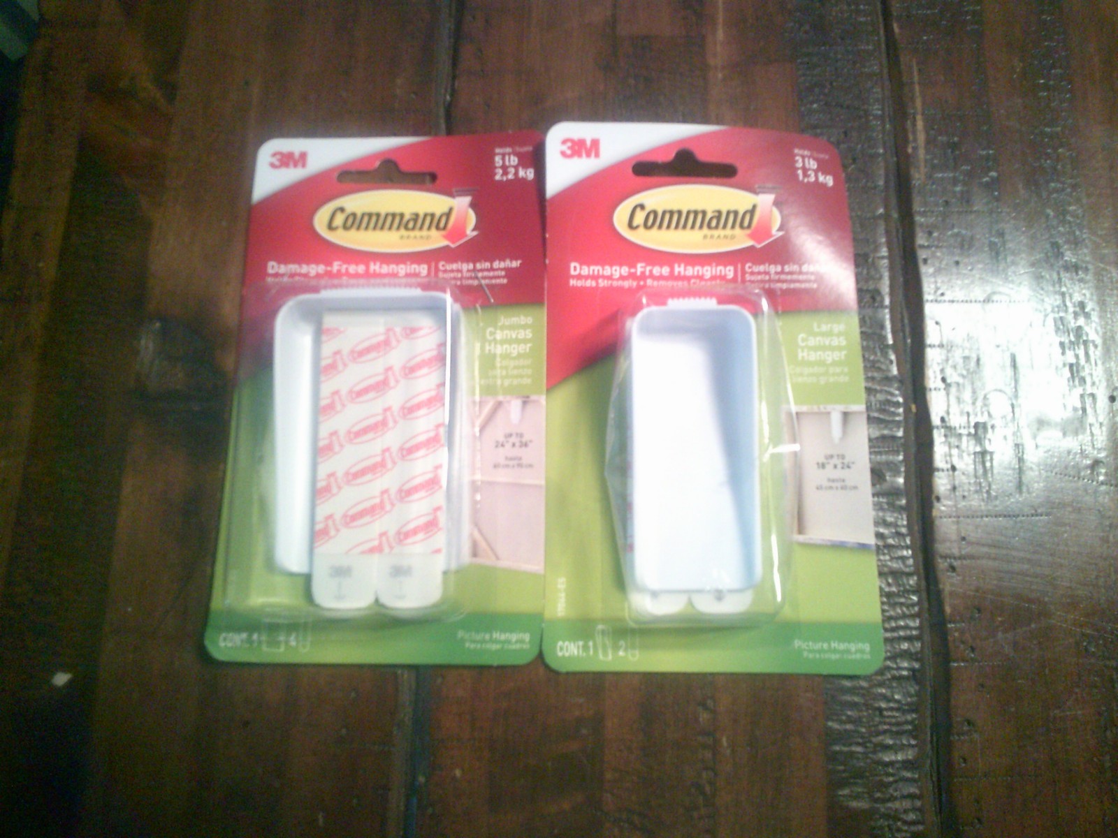 3M Lot of 2 Command White Damage-Free Picture Hangings Kit NIP