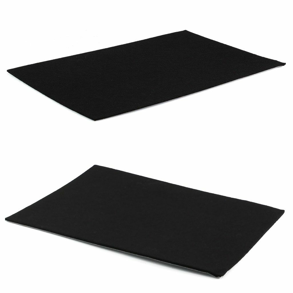 1-6PCS Black Back Felt Sheets Fabric Sticky Self-Adhesive Water Resistant Craft