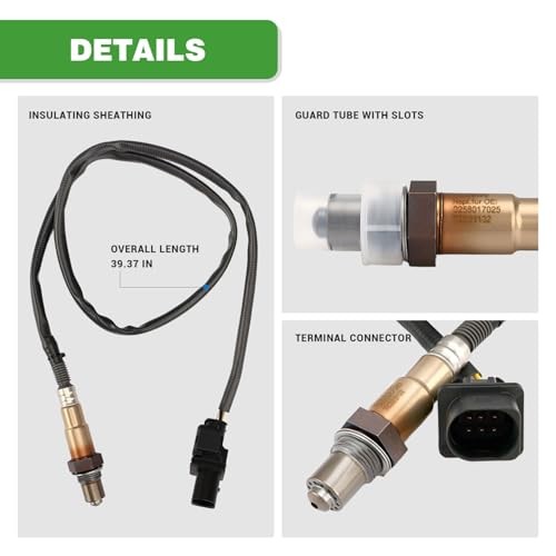 Oxygen O2 Sensor Compatible with LSU 4.9 5-Wire Lambda WideBand,AEM 0258017025