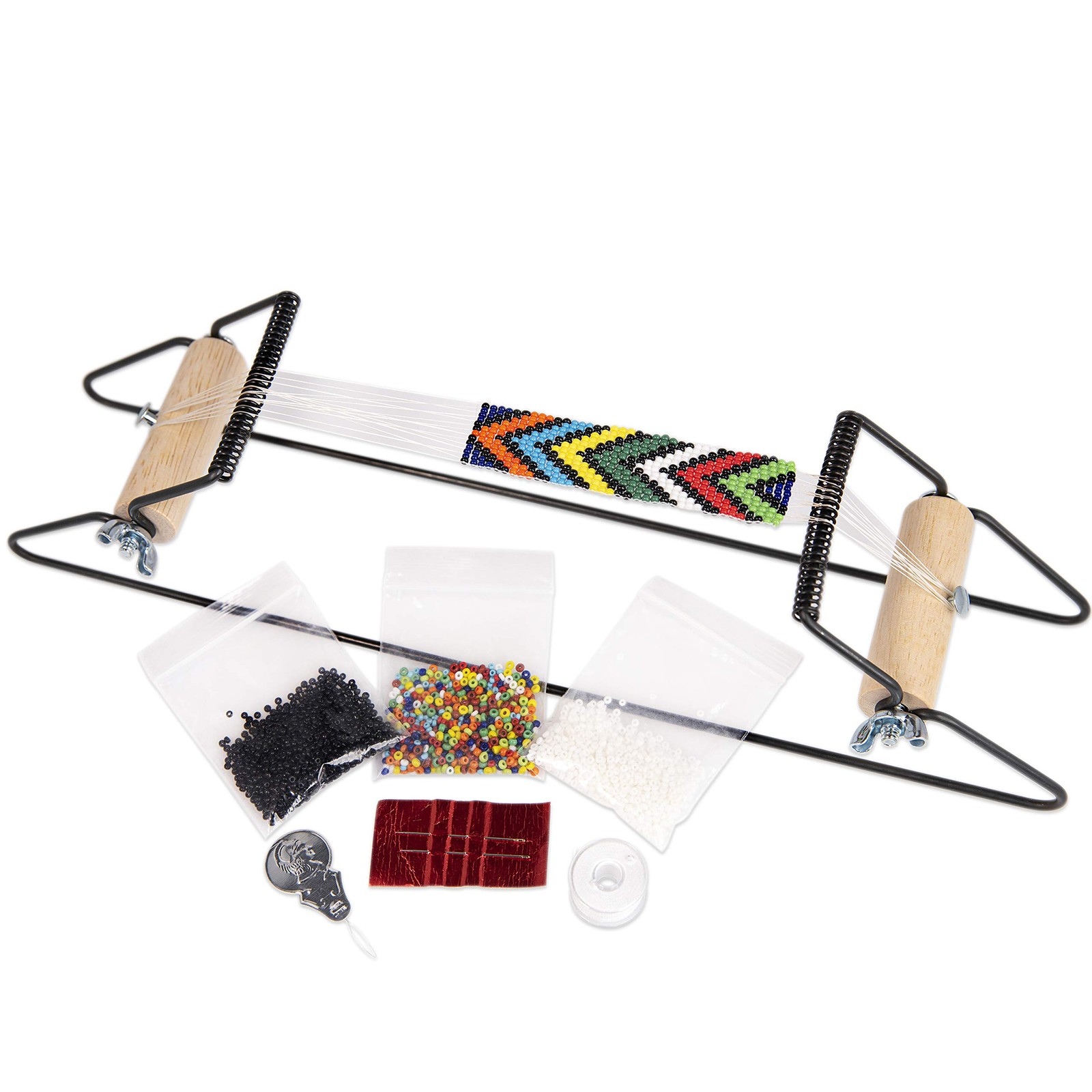 The Beadsmith Metal Bead Loom Kit, Includes 12.5″ x 2.5″ x 3″, Multicolor