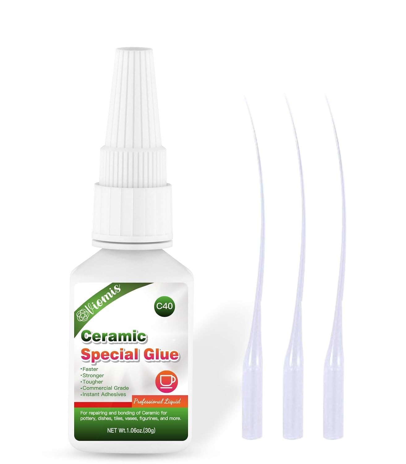 30ml High Viscosity Ceramic Glue – Waterproof Instant Repair for Dishes & Crafts