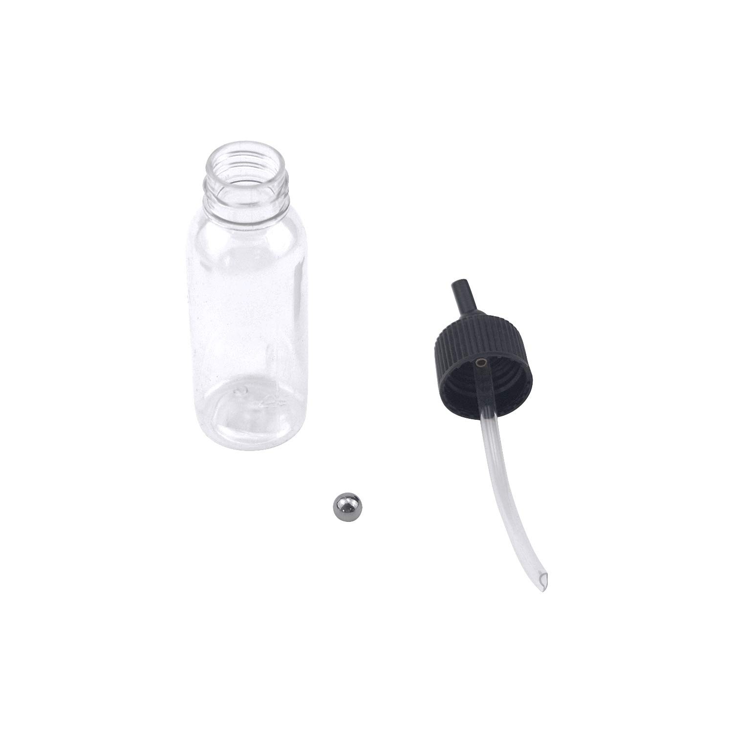 Plastic Jar Bottles 30ml Dual-Action Adapters Airbrush Bottles Pack of 10 wit