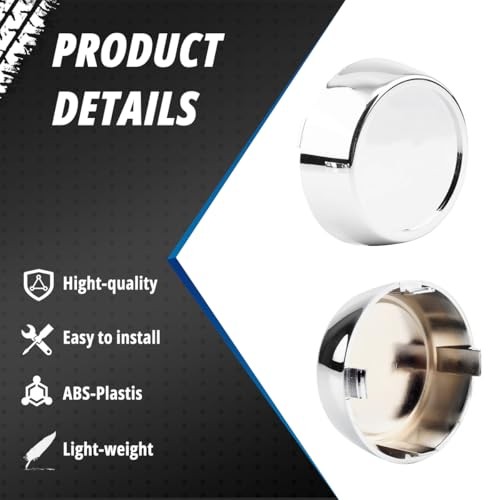 4 Pack 59 mm/2.32 in Wheel Center Caps Kit for Honda 1997-2017 CR-V chome