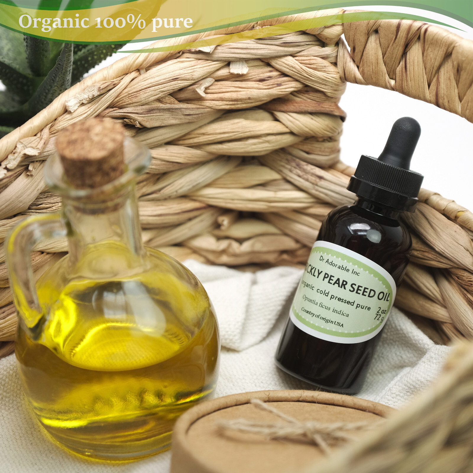 2 oz w/Dropper 100% Prickly Pear Seed Oil by Dr.Adorable Pure Organic Anti Aging
