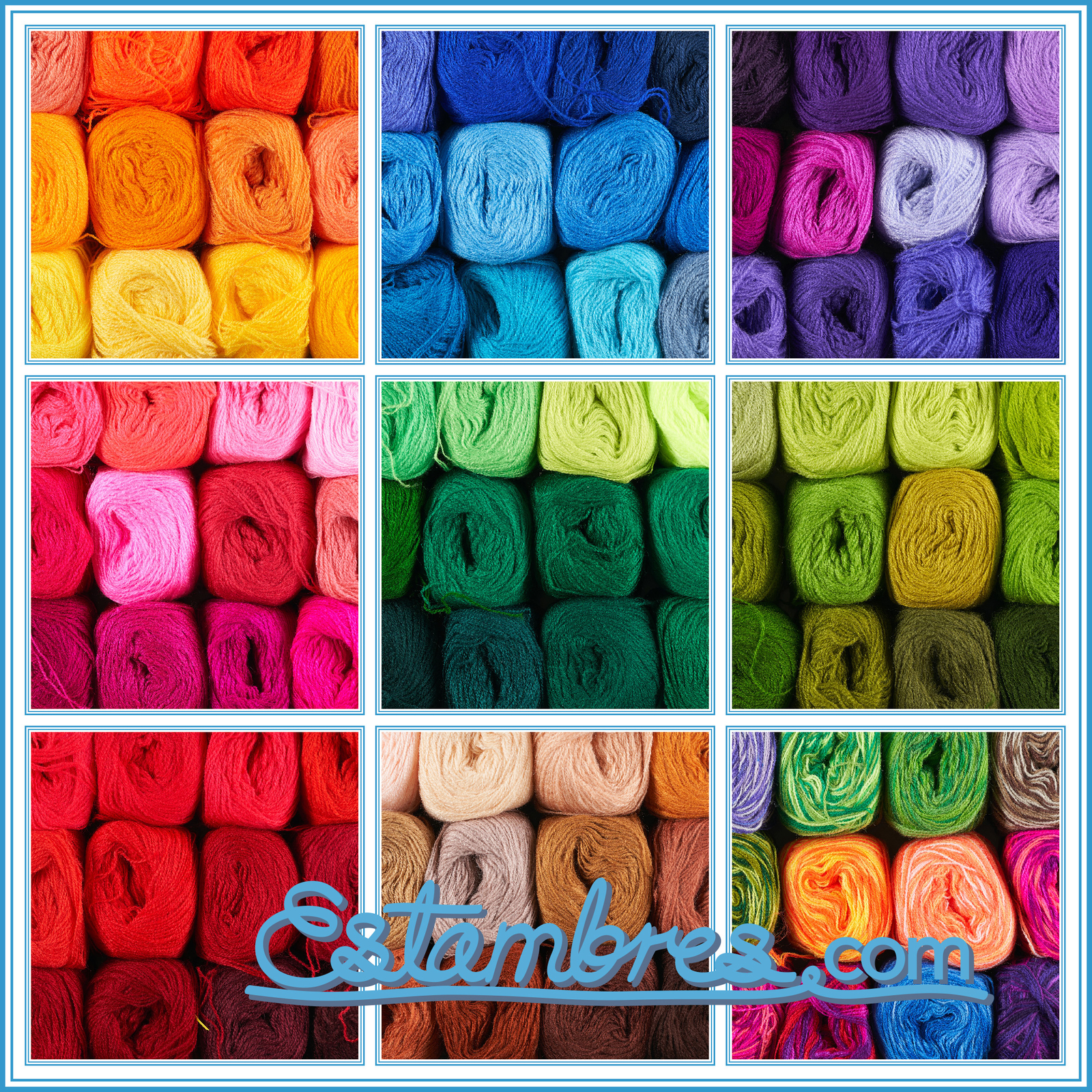 ACRILAN 3 HEBRAS [Multicolor Pack] – 15grs 12-Pack of 3-thread yarn for crafts