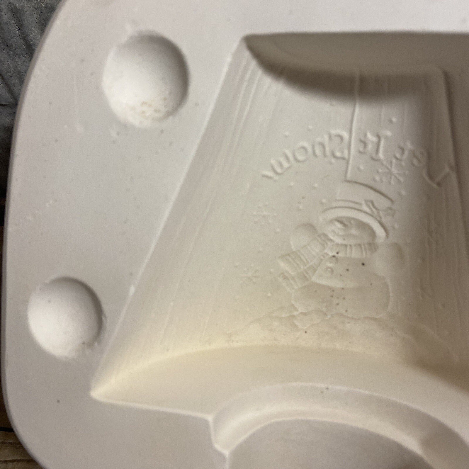 Kimple Creative Paradise 3320 Ceramic Slip Mold Snowman Candle Shade 5.75 Inch