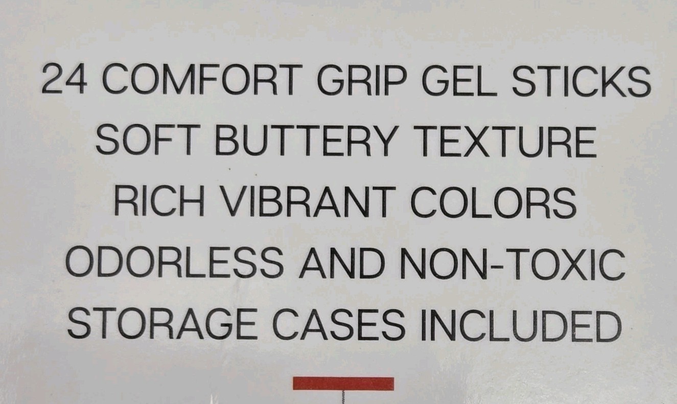 KINGART Artist Mix Media Gel Sticks Set of 24 Vibrant Colors Non-toxic Odorless