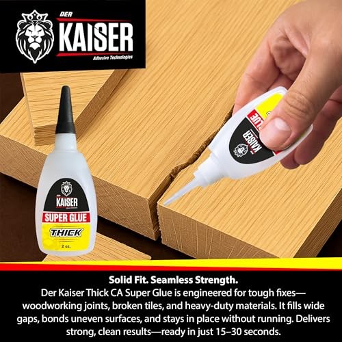 Thick Cyanoacrylate (CA) Super Glue – 2 Pack (2 x 2 oz Bottles) – Heavy 4 oz