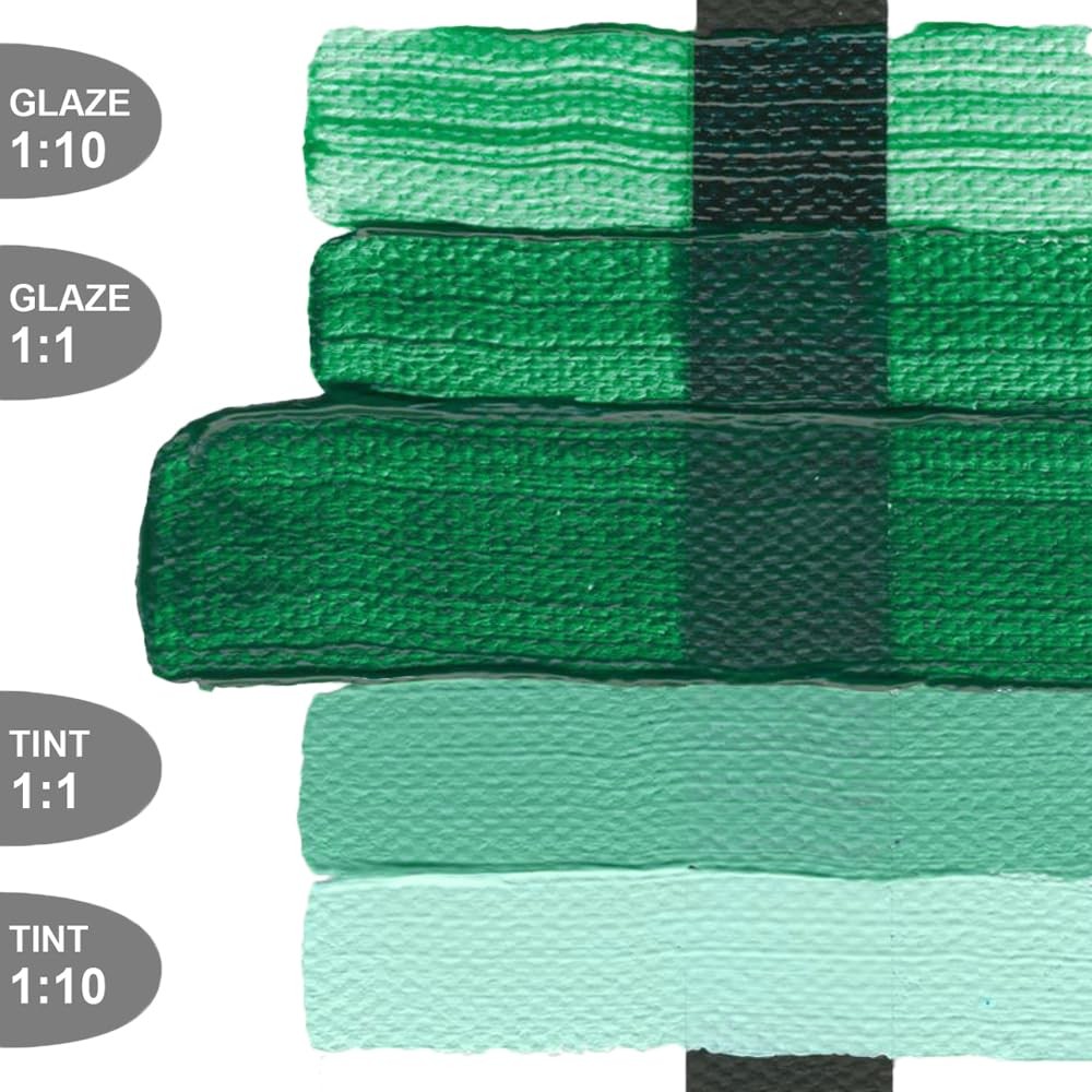 5 Oz Heavy Body Historical Hue Acrylic Paints Viridian Green Professional Art