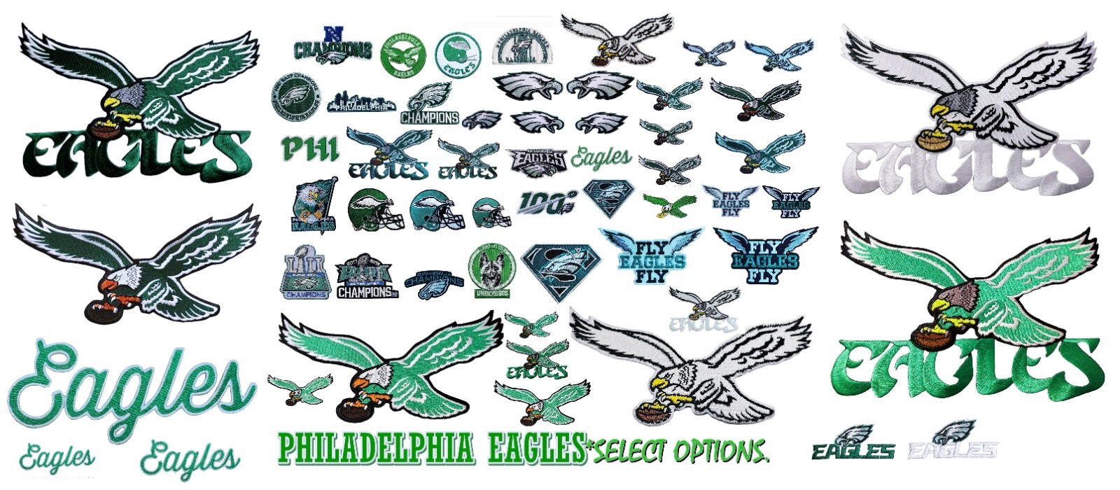 Philadelphia-Eagles🏈Patches Logo Iron,Sew on(Select options)✈Thai by USPS agent