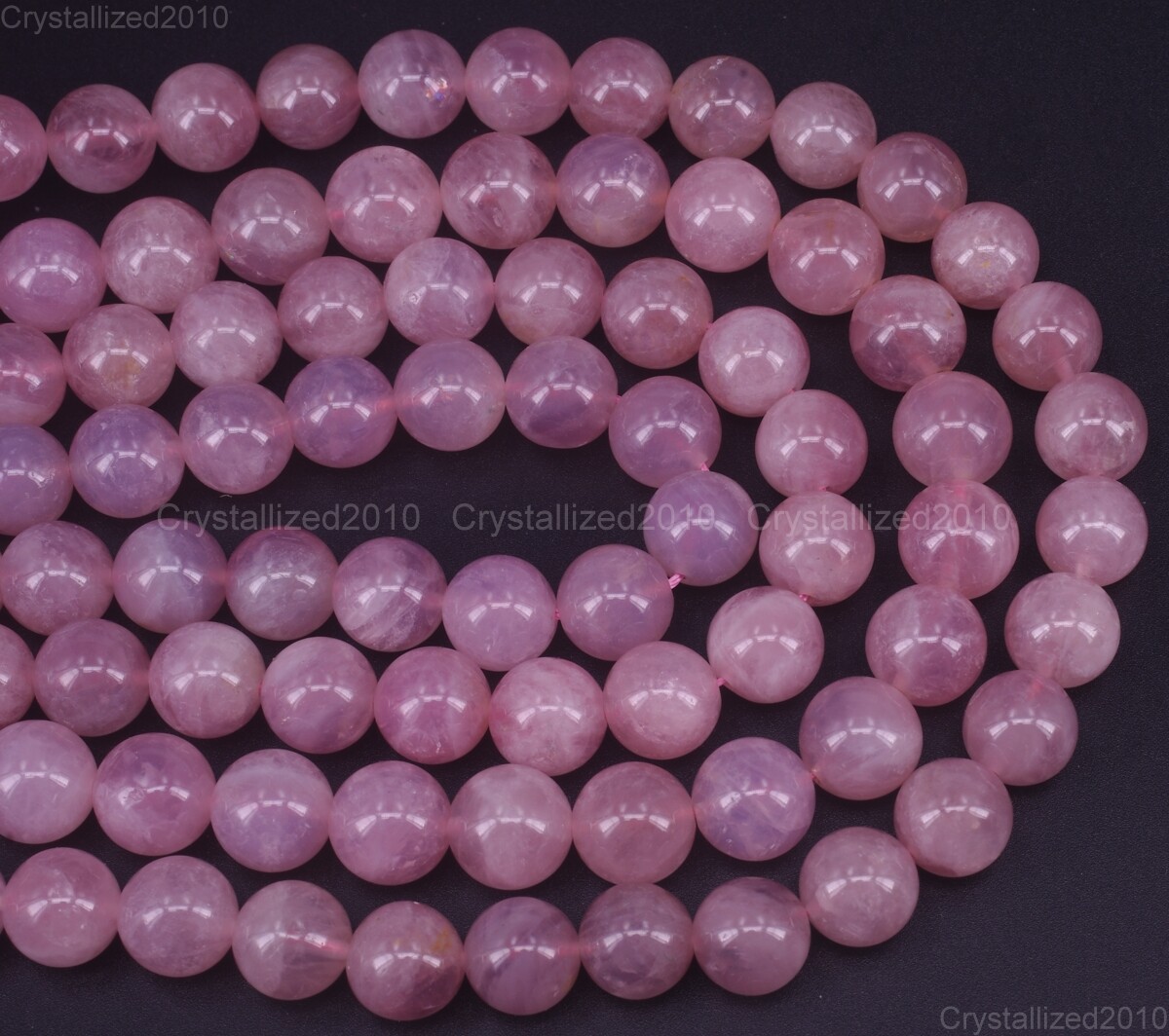 AA Natural Purple Madagascar Rose Quartz Gemstone Round Beads 6mm 8mm 10mm 15.5″