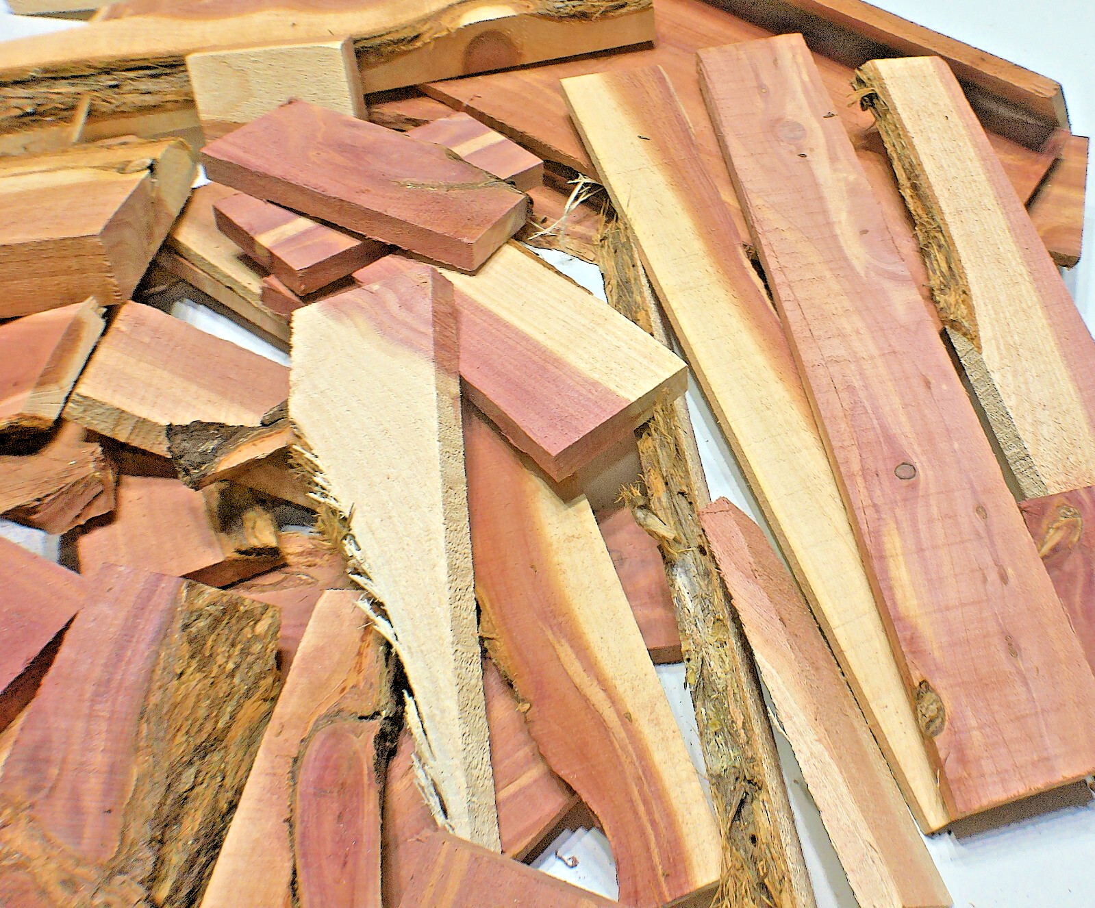 Aromatic Red Cedar Wood Milled Kiln Dried 10LBS Craft Project Pieces SHIPs FREE!