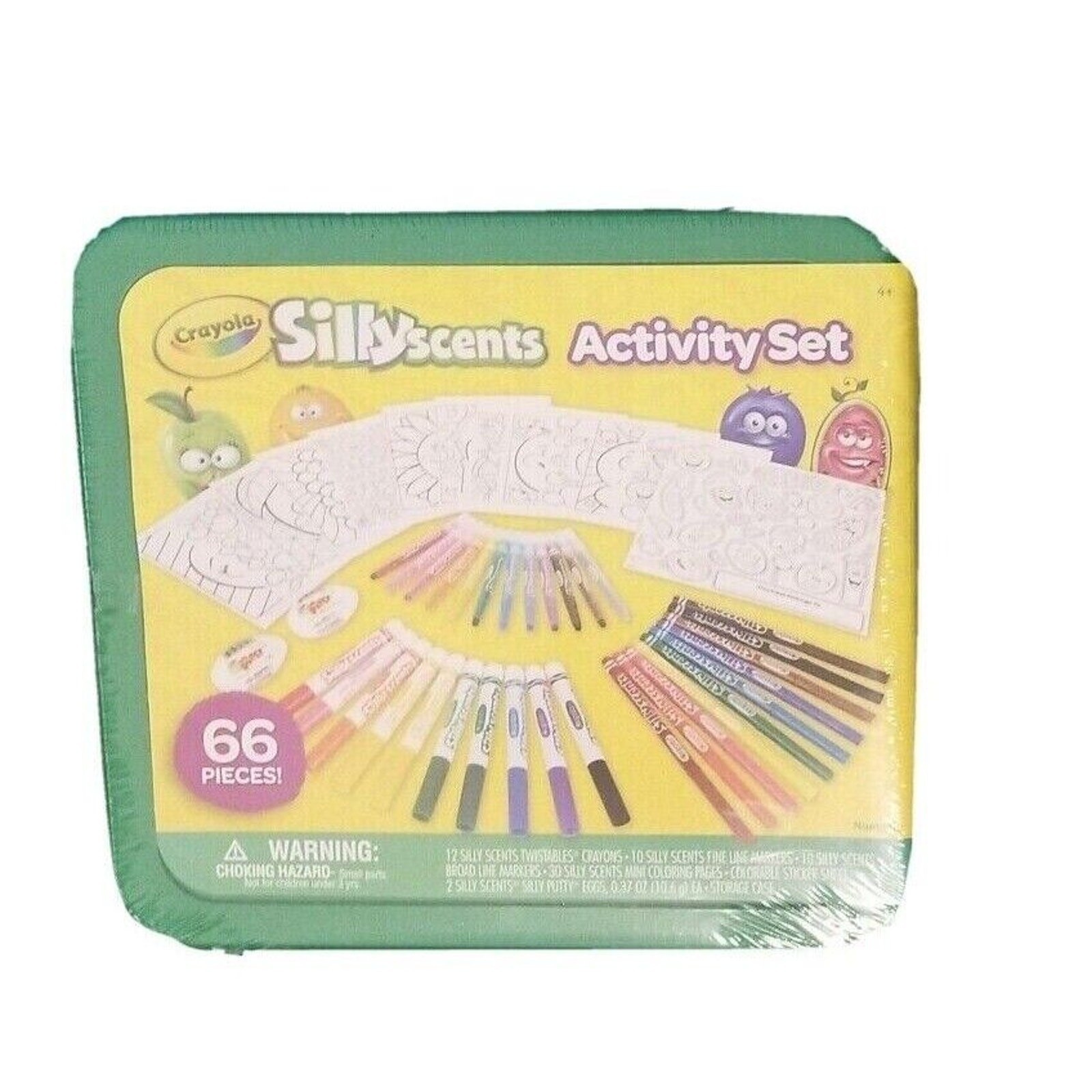 Crayola Kids Activity Set 66 Pc Case Silly Scents Markers Crayons Non-Toxic New