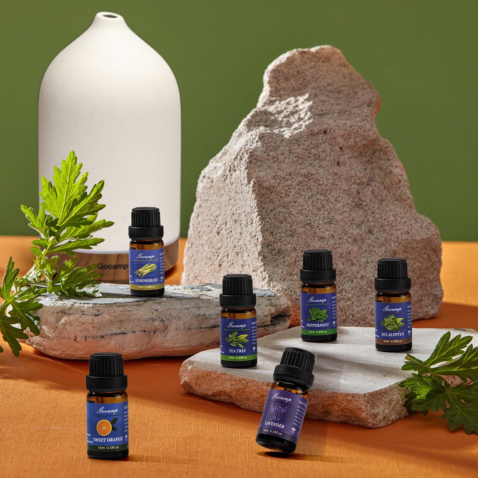Essential Oils Set-Top 6 Organic Blends for Diffusers, 0.33 Fl Oz (Pack of 6)