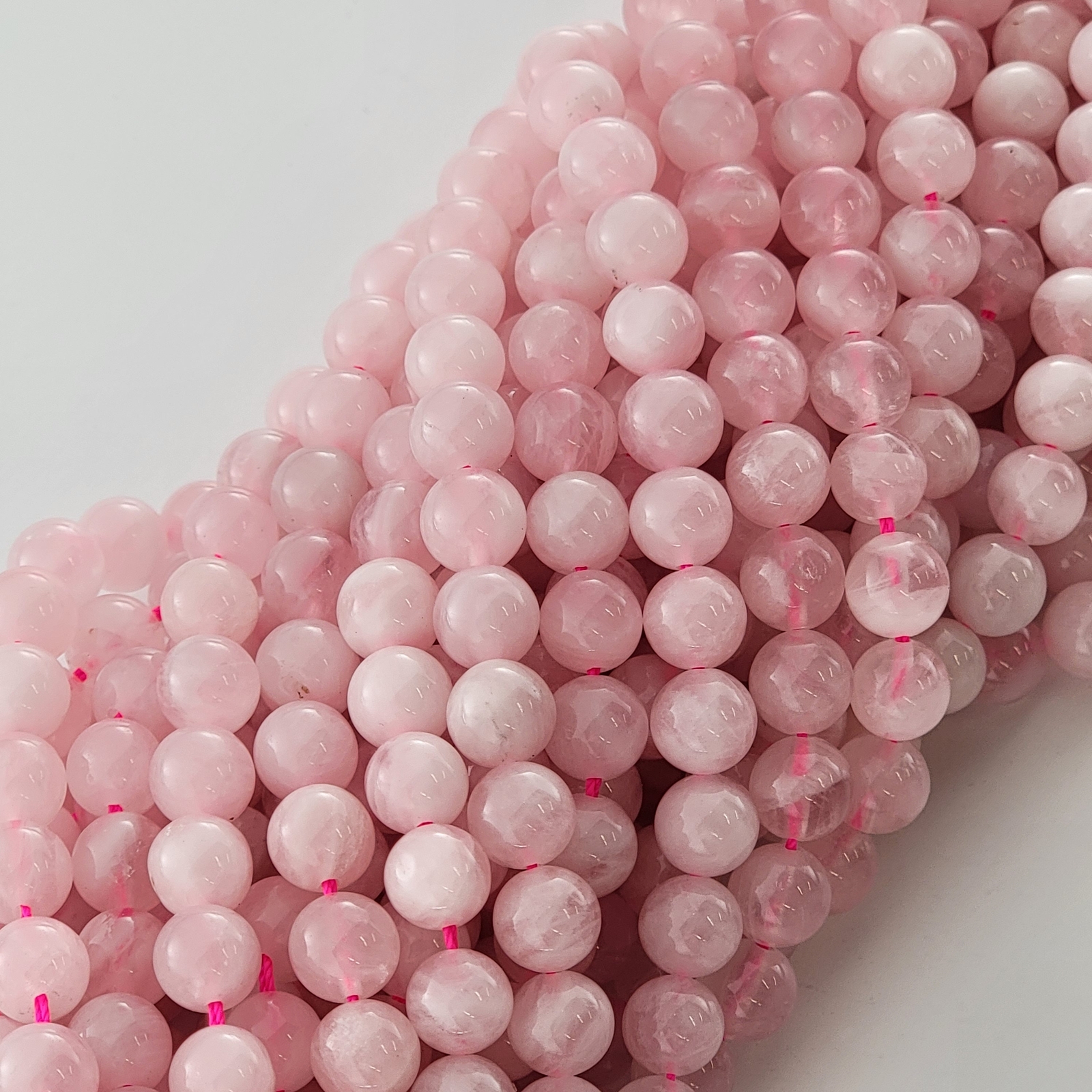 Madagascar Rose Quartz Beads Genuine Natural Smooth Round Beads 6mm 8mm 10mm