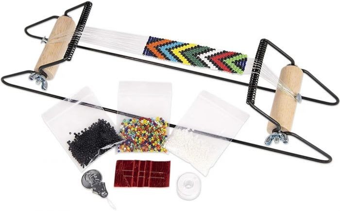 Beadsmith Bead Loom Beginners Kit – Beads,Needles,Thread,Patterns,Instructions