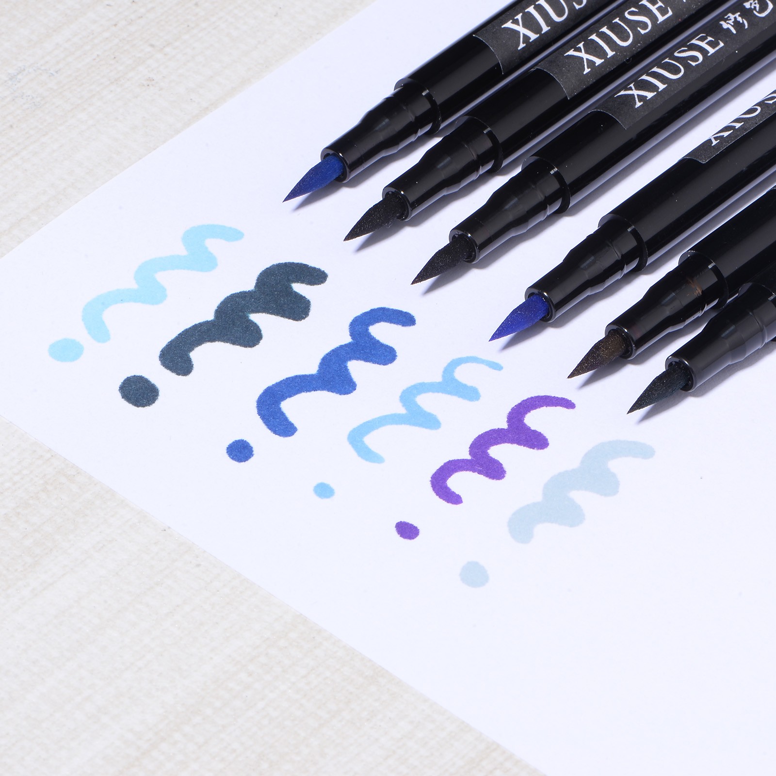 Fabric Markers Permanent Dye Paint Textile Marker Pens Fine Tip Navy Blue