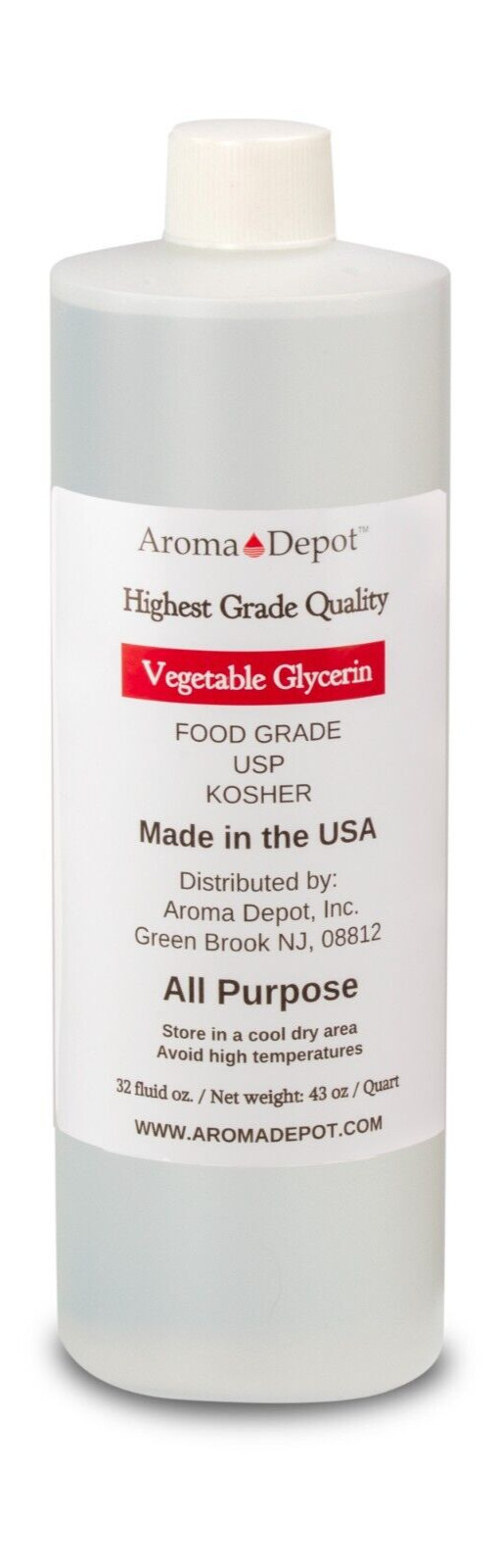 32 oz Vegetable Glycerin Non GMO 99.9% USP Kosher Pure VG Food Grade USP