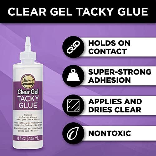 Clear Gel Tacky Glue — All Purpose Adhesive — 8 fl oz. — Aleene’s