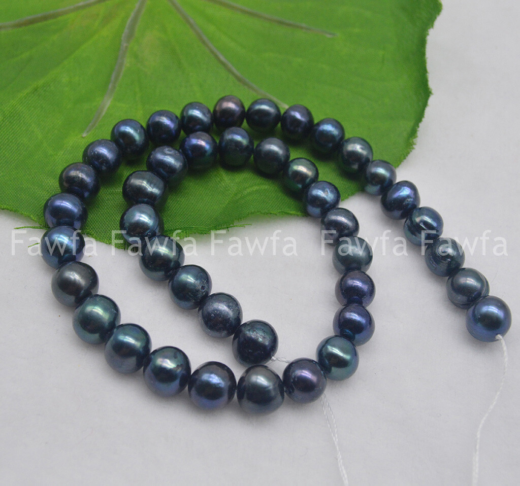 7-8/8-9/9-10mm Real Multicolor Akoya Freshwater Baroque Pearl Loose Beads 15”